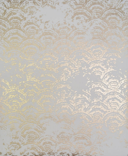 NW3598 Antonina Vella Modern Metals Eclipse Wallpaper White Gold