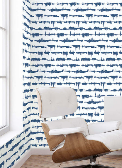 NextWall Lifeline Peel & Stick Wallpaper - Blue