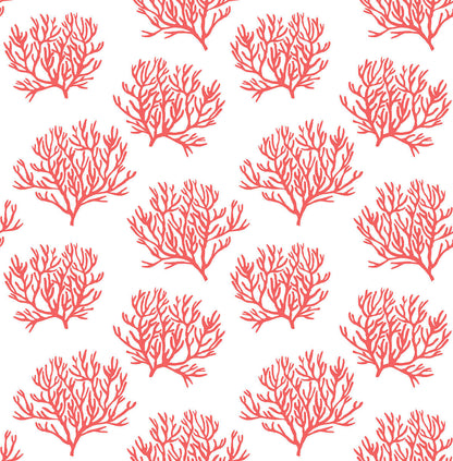 NextWall Coastal Coral Reef Peel & Stick Wallpaper - Red
