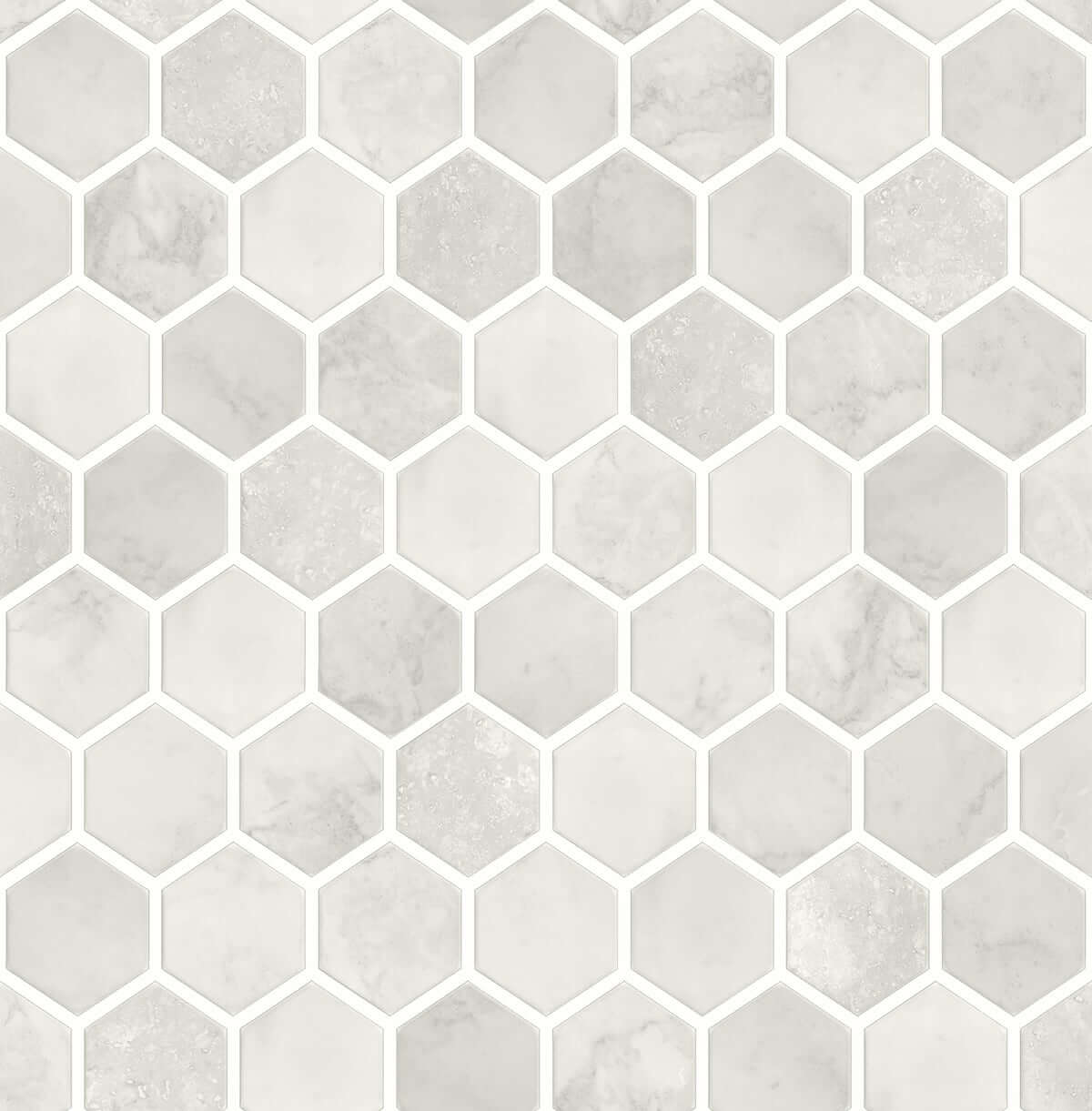 NextWall Inlay Hexagon Peel and Stick Wallpaper - SAMPLE
