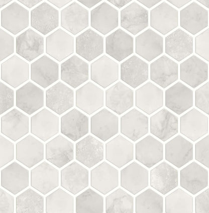 NextWall Inlay Hexagon Peel & Stick Wallpaper - Beige
