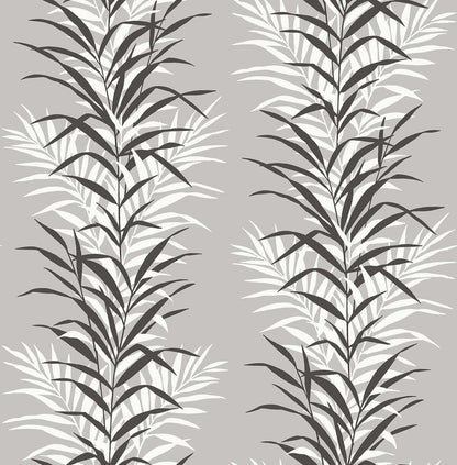 NextWall Leaf Stripe Peel & Stick Wallpaper - Gray