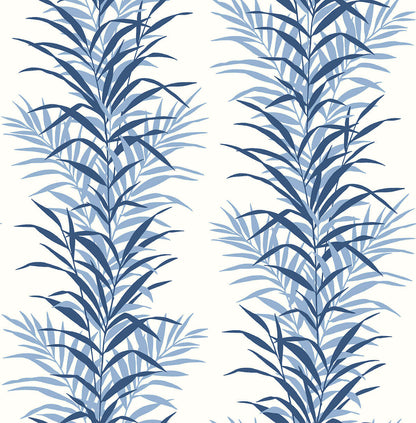 NextWall Leaf Stripe Peel & Stick Wallpaper - Blue