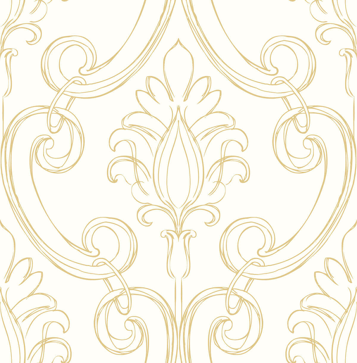NextWall Sketched Damask Peel and Stick Wallpaper - SAMPLE