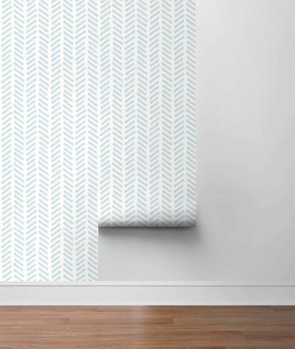 NextWall Mod Chevron Peel & Stick Wallpaper - Blue