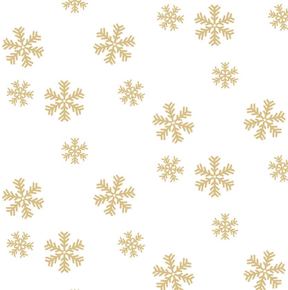 NextWall Snowflakes Holiday Peel & Stick Wallpaper - Metallic Gold