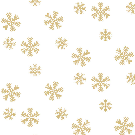 NextWall Snowflakes Holiday Peel & Stick Wallpaper - Metallic Gold
