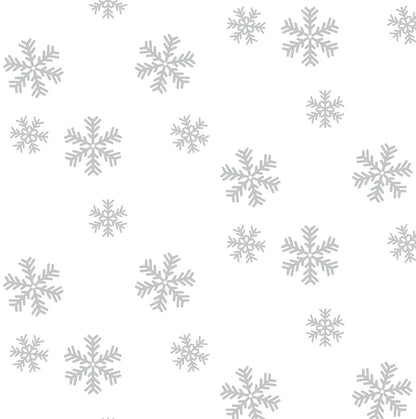 NextWall Snowflakes Holiday Peel & Stick Wallpaper - Metallic Silver