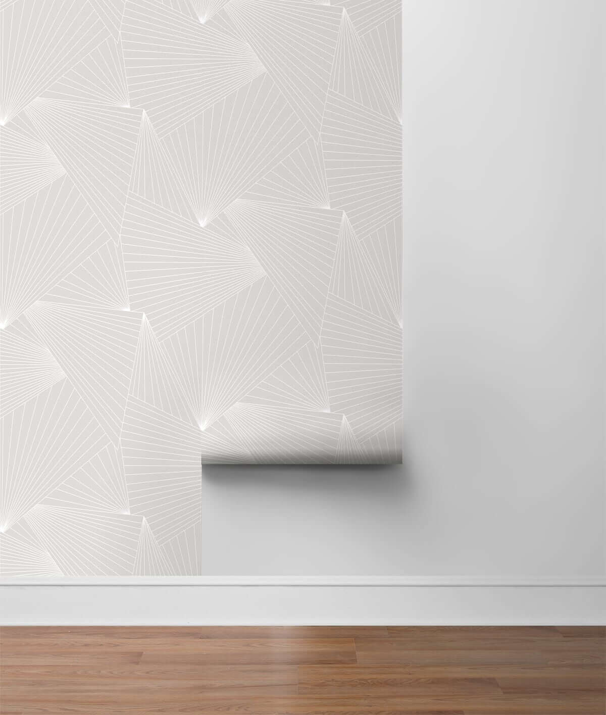 NW41308 NextWall Ray Geo Peel & Stick Wallpaper Gray US Wall Decor