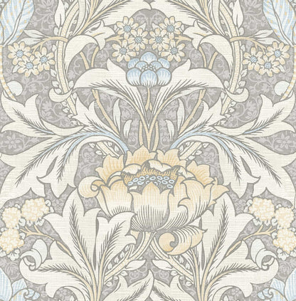 NextWall Morris Flower Peel & Stick Wallpaper - Grey