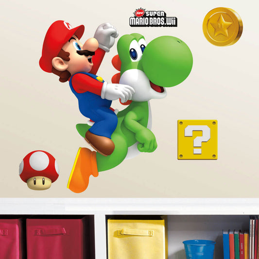 Nintendo Yoshi & Mario Giant Peel & Stick Wall Decals
