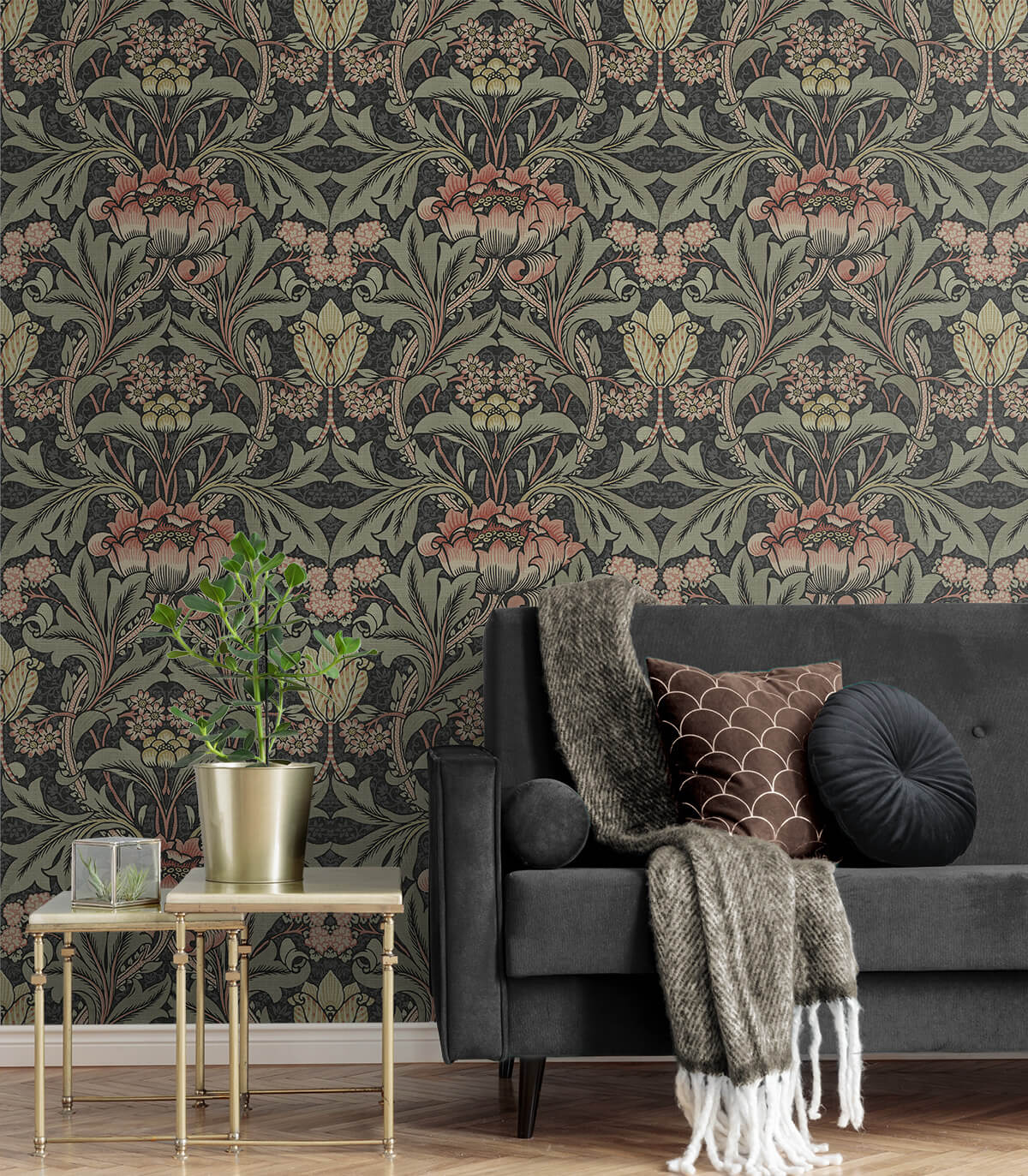 Acanthus Leaf Trail Wallpaper |Wallpaper And Borders |The Mural Store