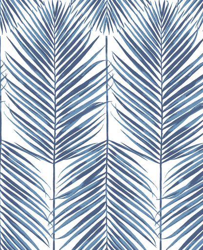 Seabrook Designs Paradise Palm Wallpaper - Coastal Blue