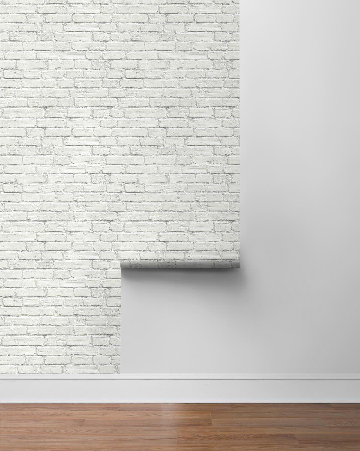 Seabrook Designs Industrial Faux Brick Wallpaper - White