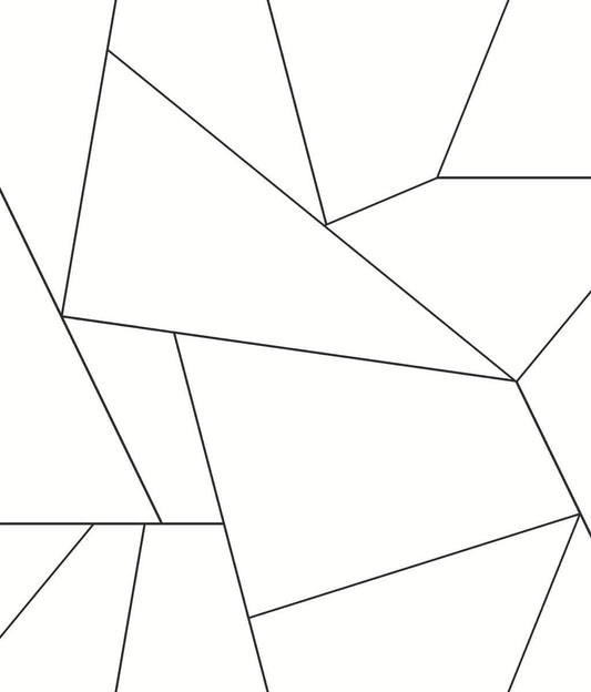 Fractured Prism Peel & Stick Wallpaper - Black & White