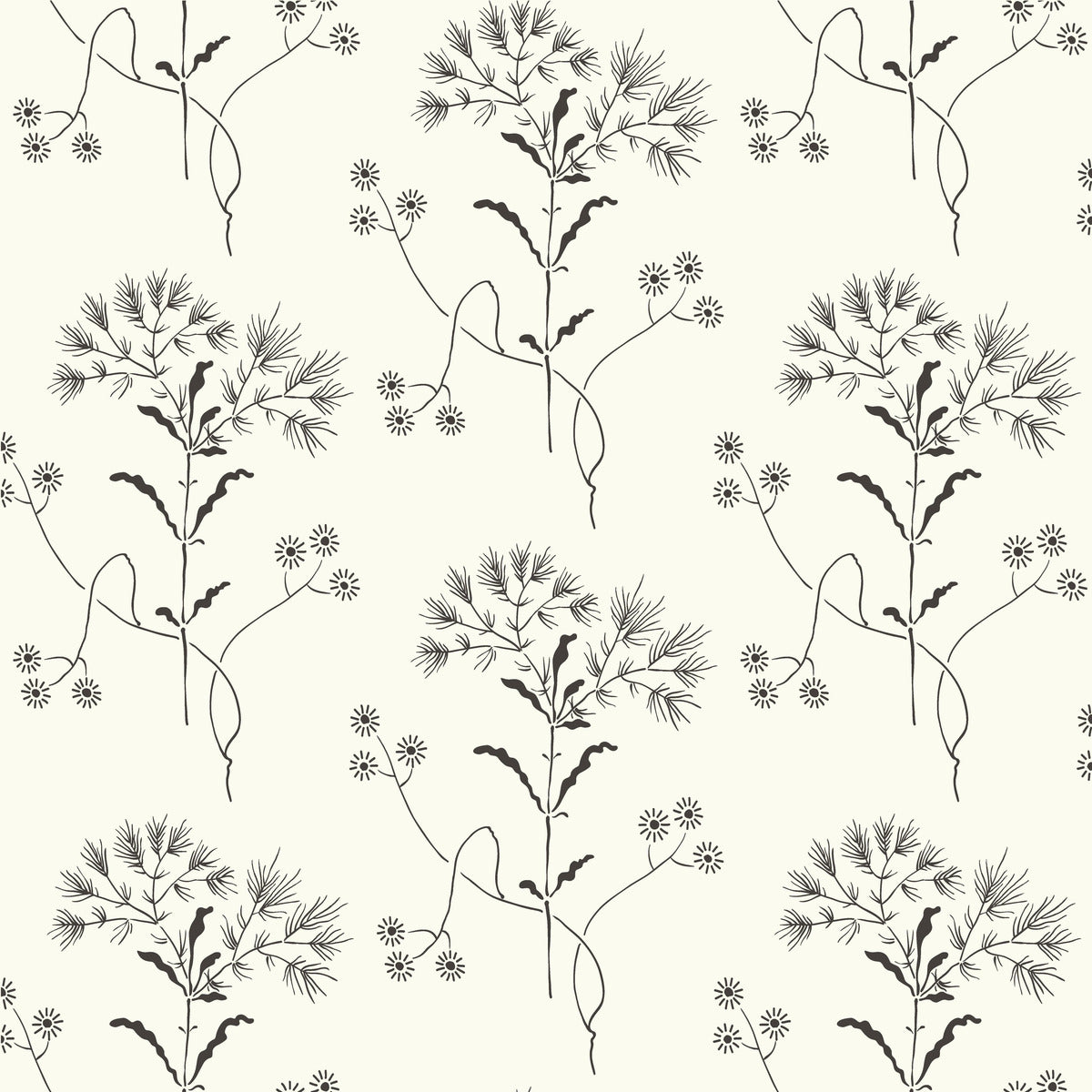 Magnolia Home Wildflower Peel & Stick Wallpaper - Black & White