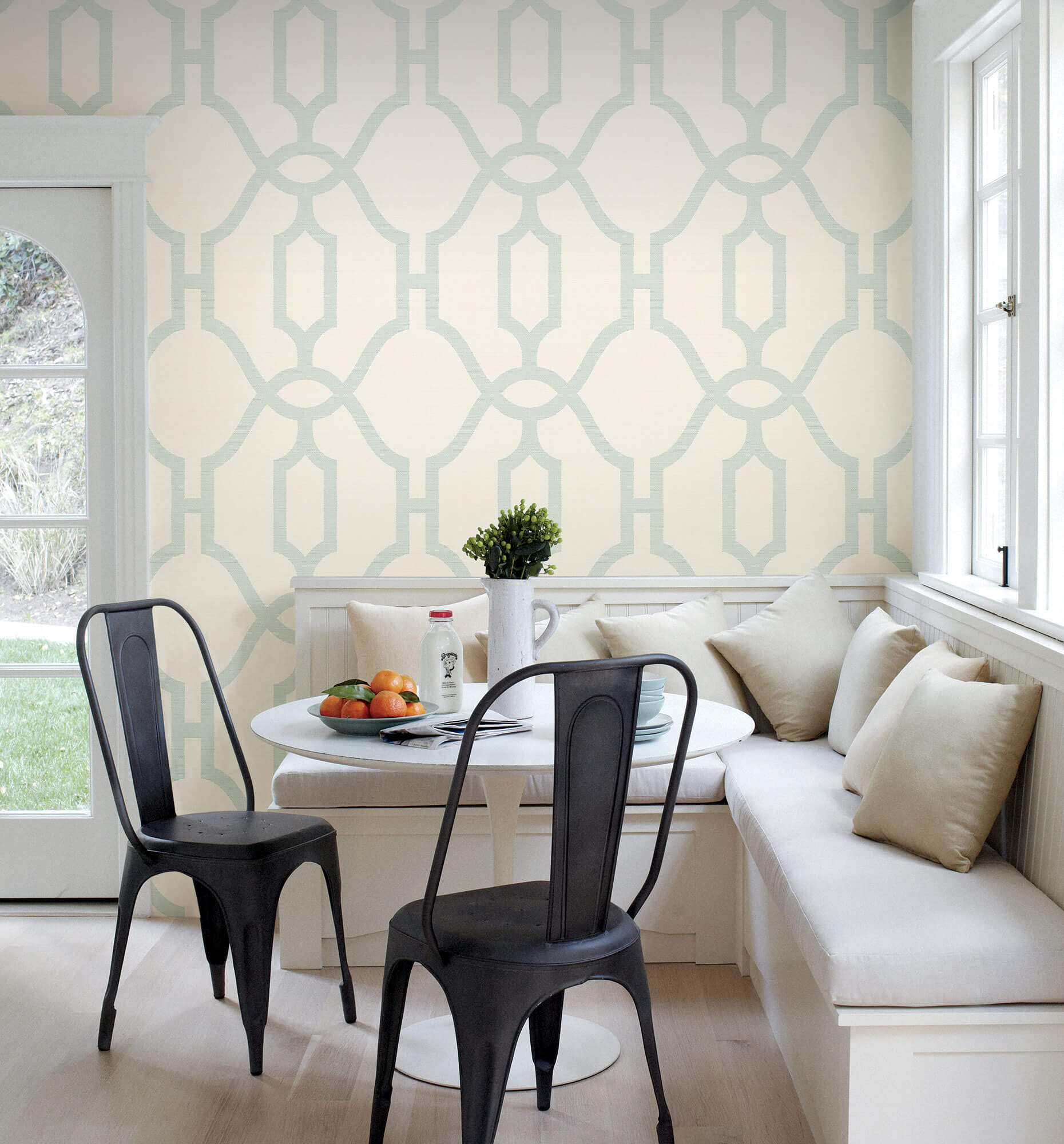 magnolia woven wall planter Magnolia Home Peel and Stick Wallpaper | Woven Trellis Design
