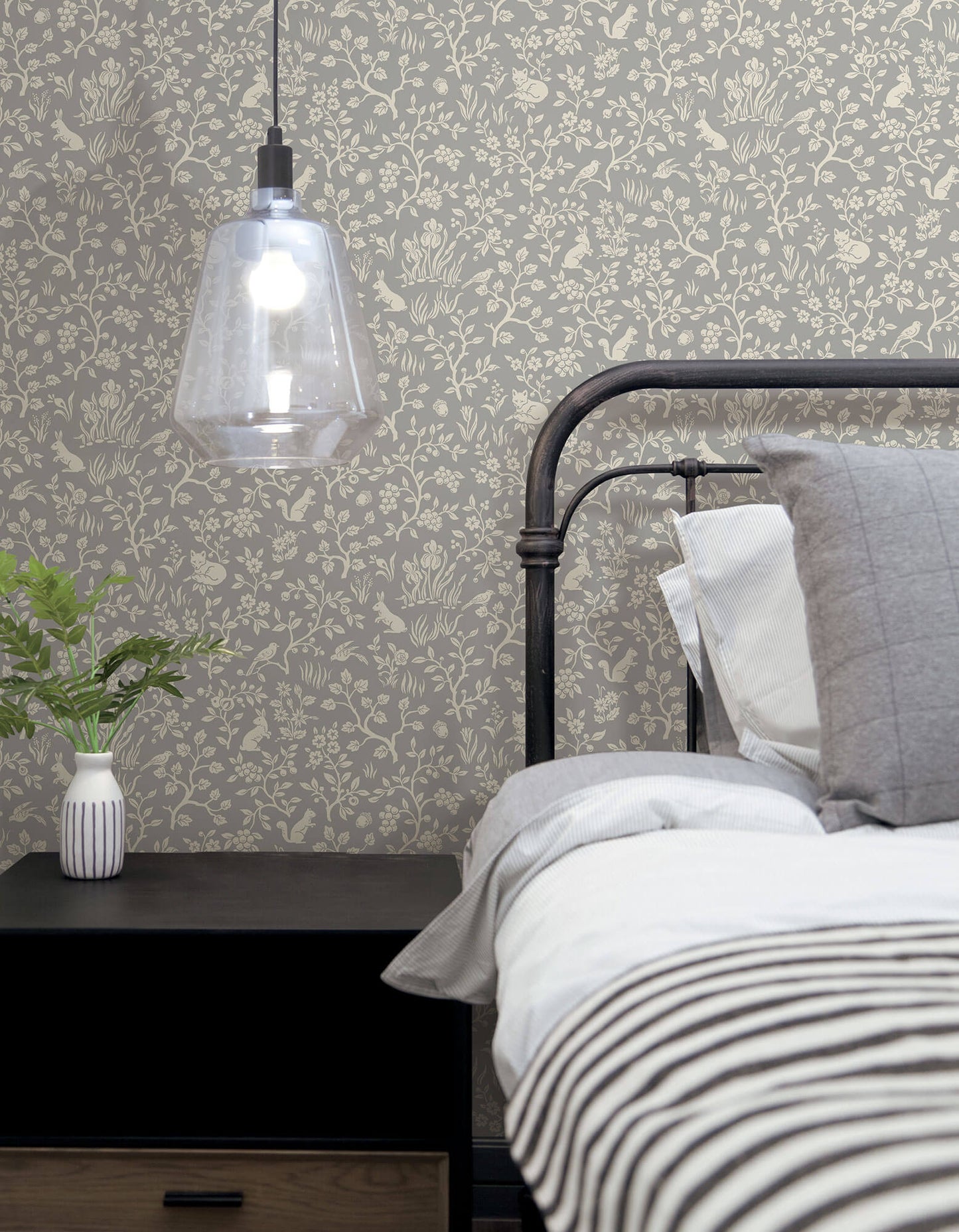 Magnolia Home Fox & Hare Peel & Stick Wallpaper - Gray