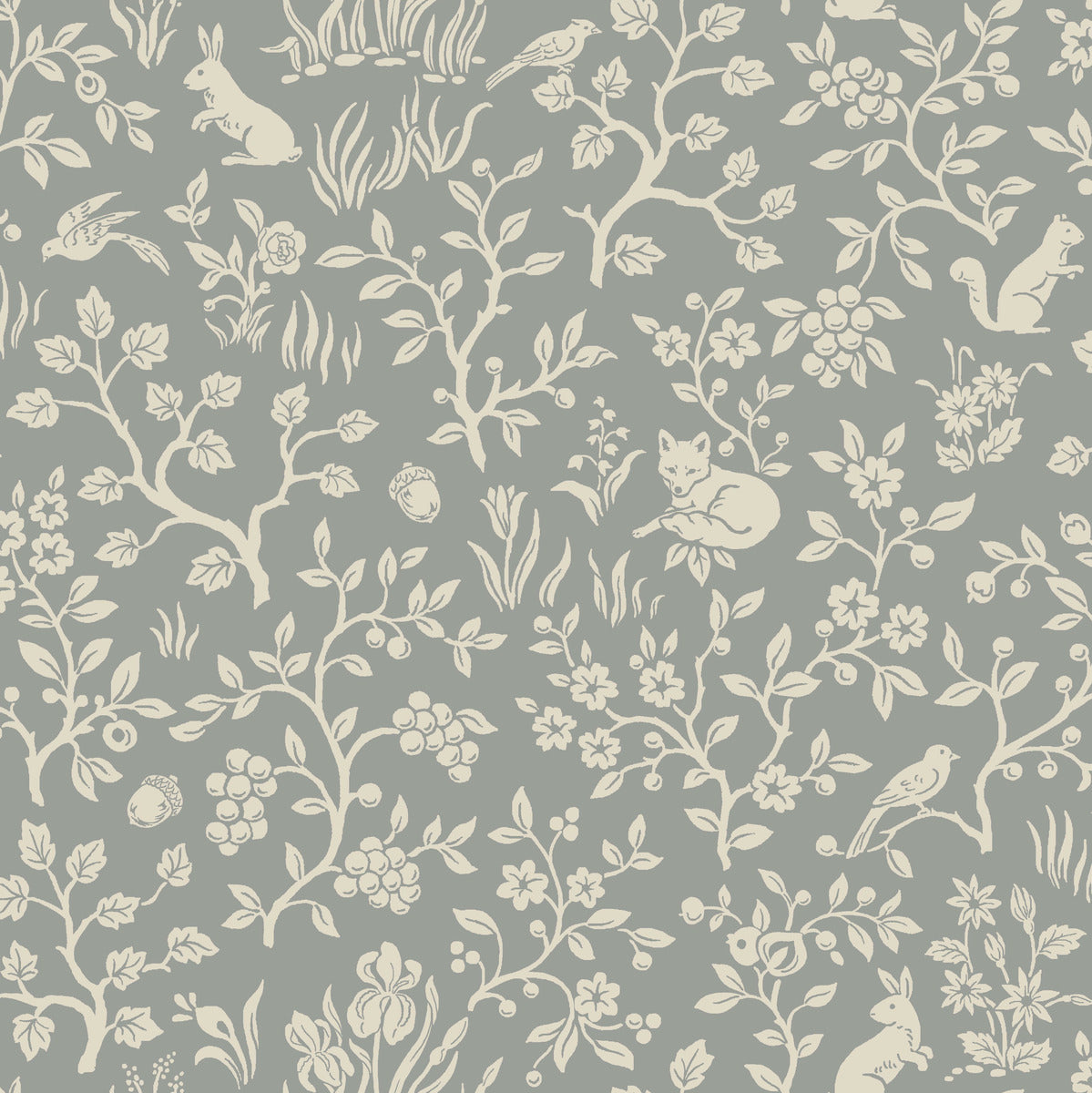 Magnolia Home Fox & Hare Peel & Stick Wallpaper - Gray