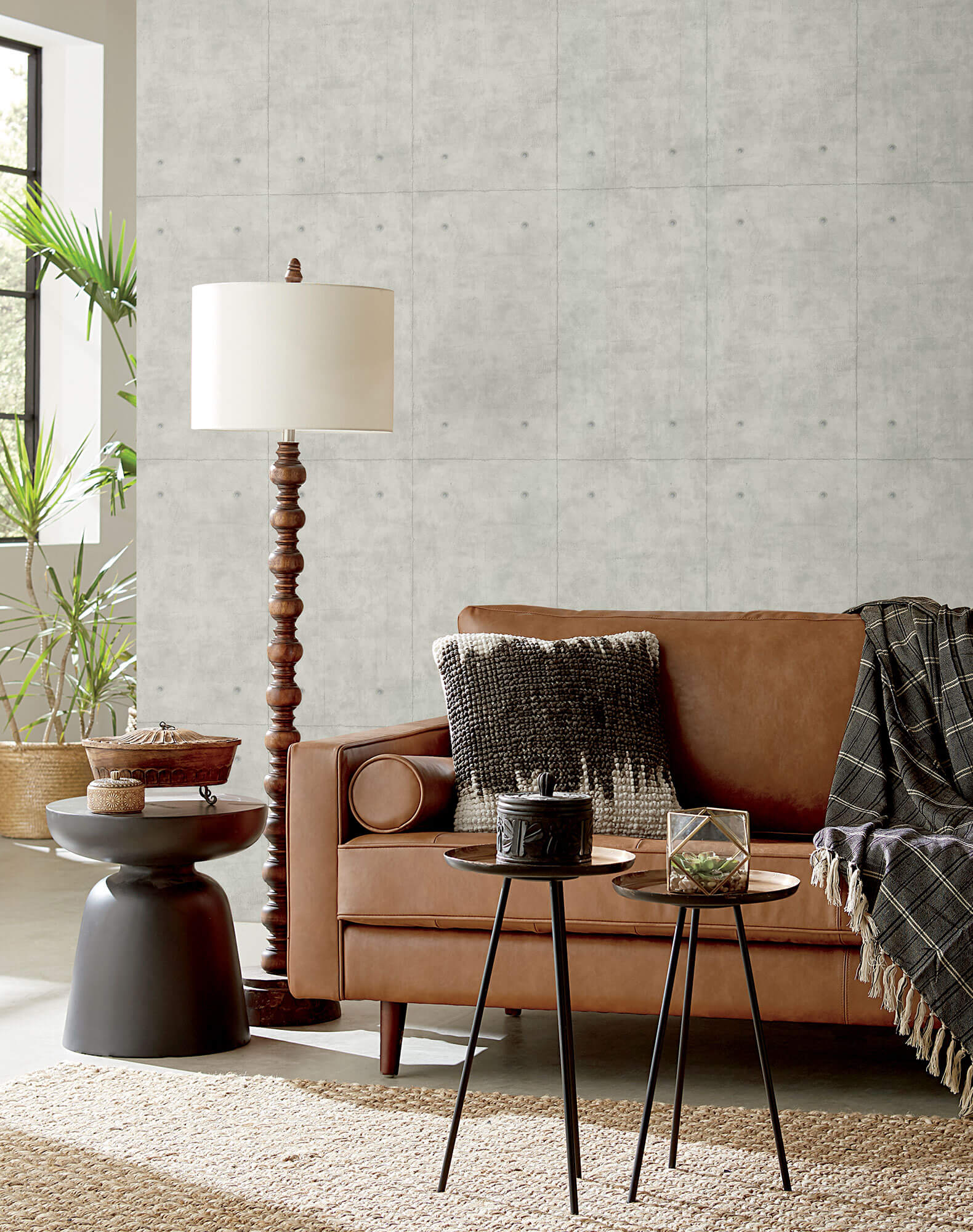 Magnolia Home Concrete Peel  Stick Wallpaper  Gray  US Wall Decor