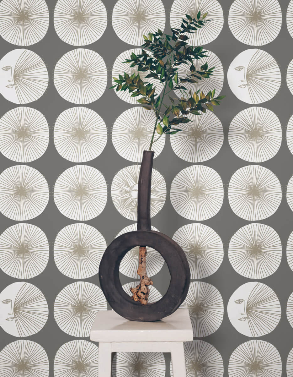 Soho Starburst Peel & Stick Wallpaper - Gray