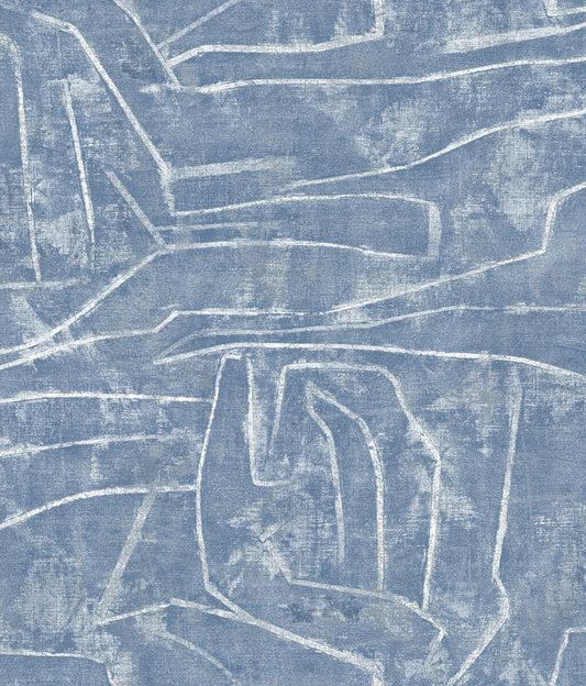 Urban Chalk Peel & Stick Wallpaper - Blue