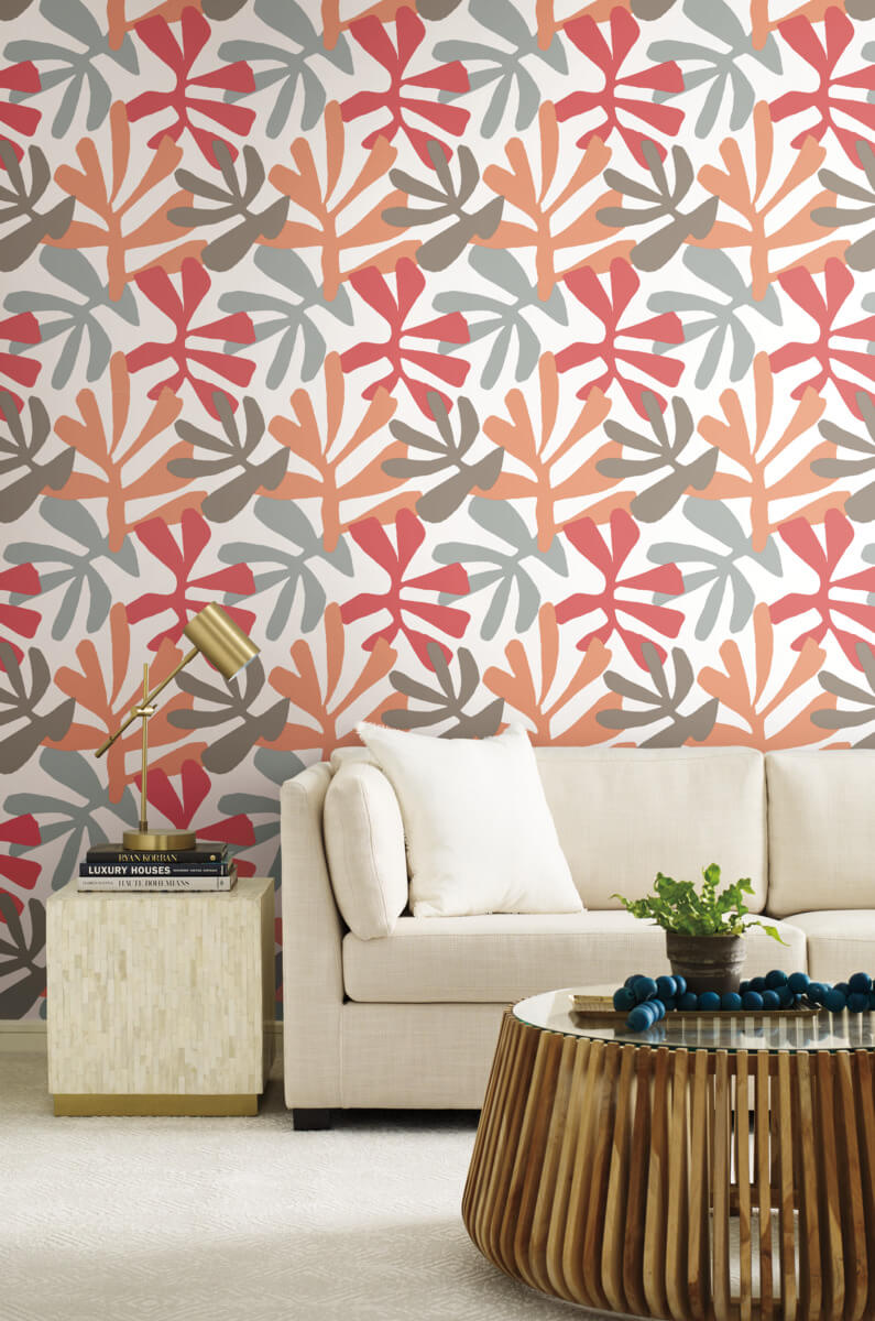 A - Street Prints Symetrie Kinetic Geometric Floral Wallpaper - Walmart.com