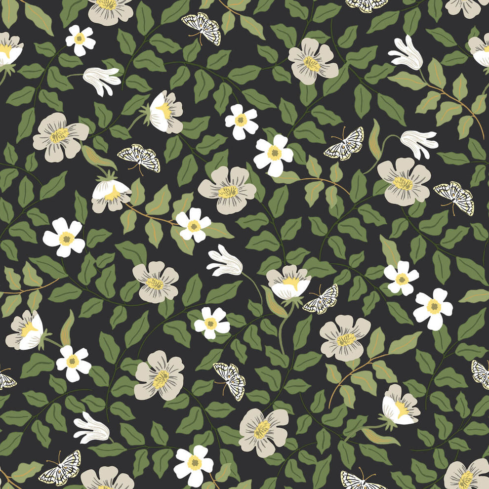 PSW1315RL Rifle Paper Co. Primrose Peel & Stick Wallpaper Black US