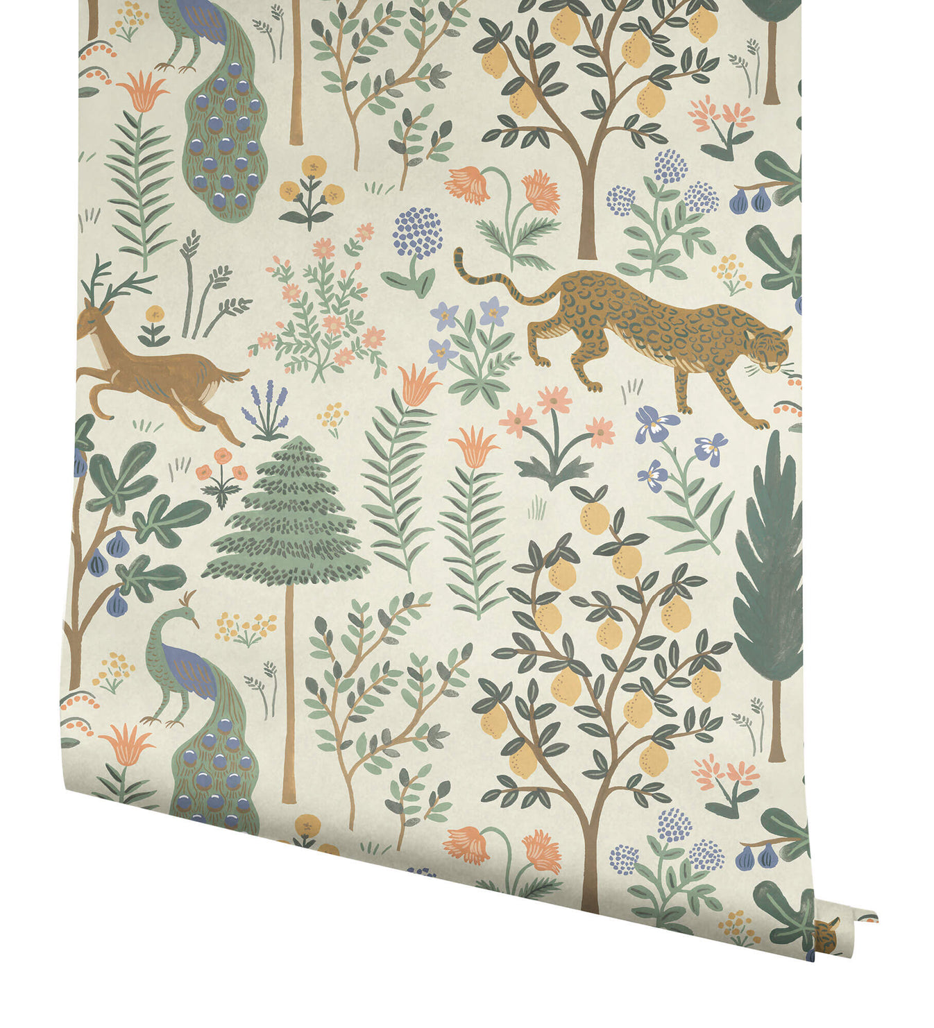 PSW1322RL Rifle Paper Co. Menagerie Peel & Stick Wallpaper Cream US Wall Decor