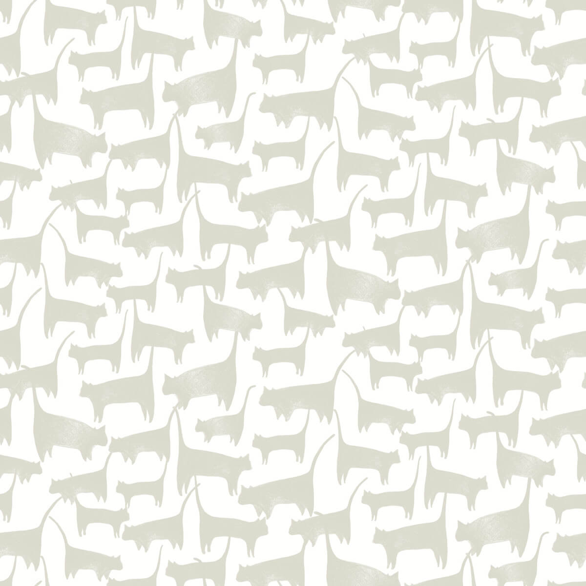 Wildlife Cat Tails Peel & Stick Wallpaper - Beige
