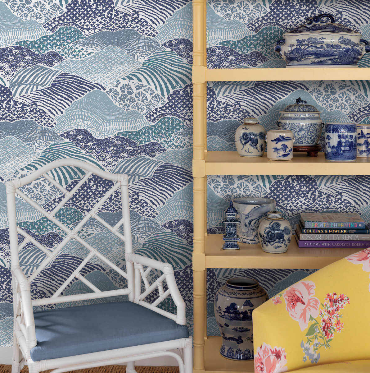 Madcap Cottage Shangri-La Peel & Stick Wallpaper - Blue