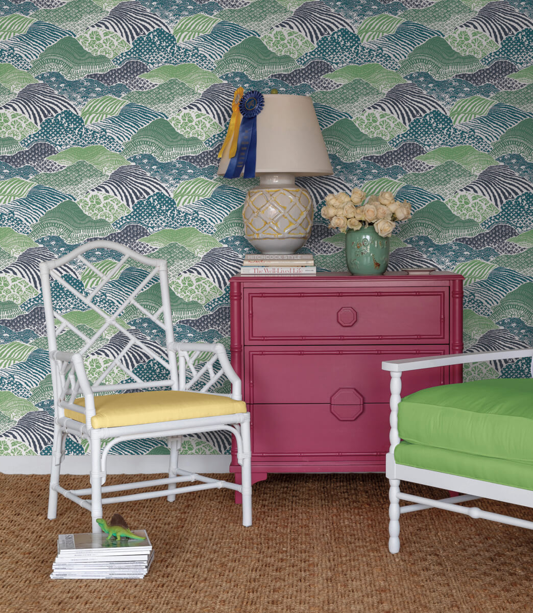 Madcap Cottage Shangri-La Peel & Stick Wallpaper - Palm Green