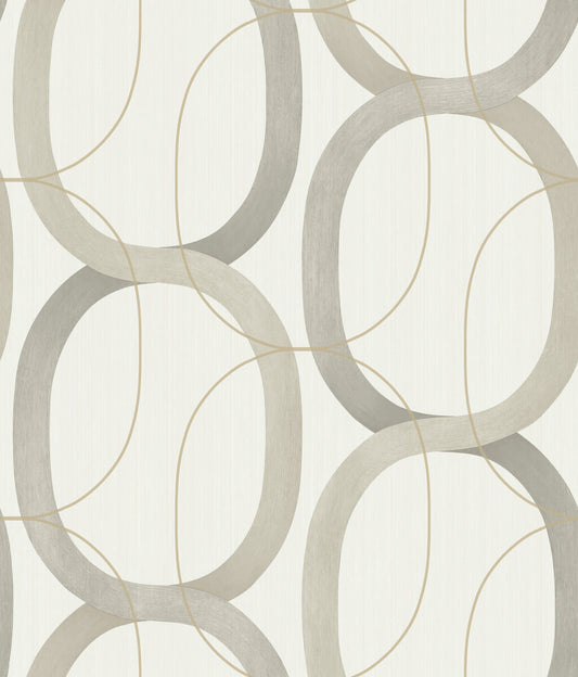 Simply Candice Olson Interlock Peel & Stick Wallpaper - Taupe