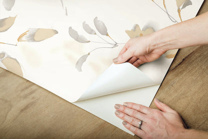 Simply Candice Olson Linden Flower Peel & Stick Wallpaper - Neutral