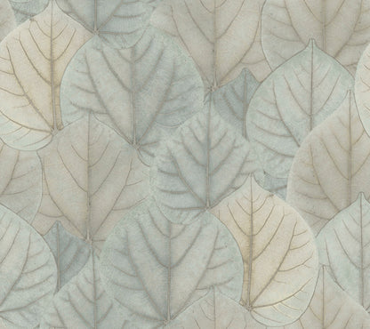 Simply Candice Olson Leaf Concerto Peel & Stick Wallpaper - Blue & Taupe