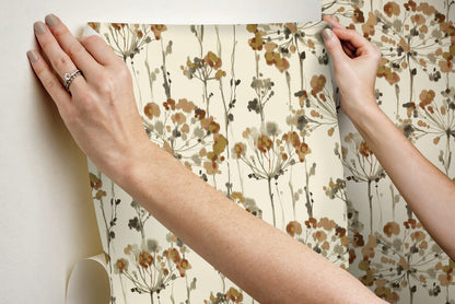 Simply Candice Olson Flourish Peel & Stick Wallpaper - Burnt Orange