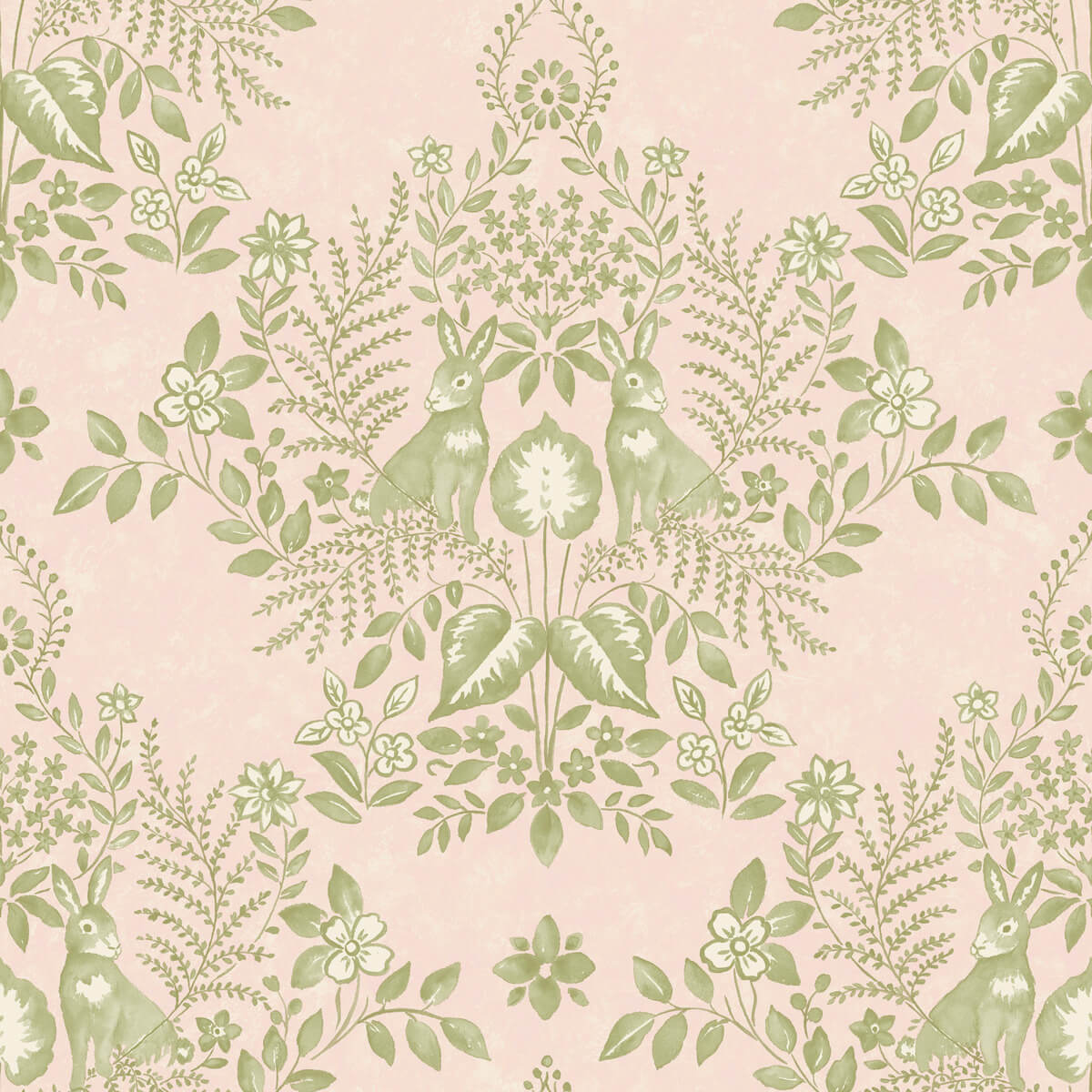 Erin & Ben Co. Cottontail Toile Peel & Stick Wallpaper - Pink & Chartreuse