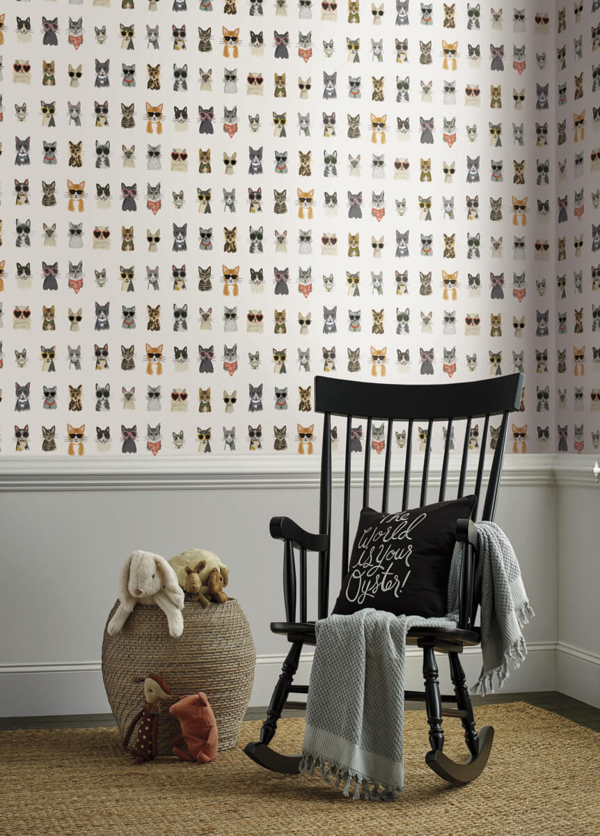 Wayfair  Cats  Dogs Themed SelfAdhesive Wallpaper Youll Love in 2023