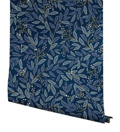 Rifle Paper Co. Willowberry Peel & Stick Wallpaper - Navy Blue