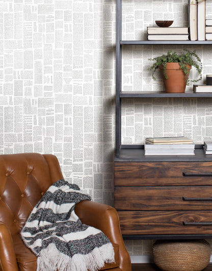 Magnolia Home Crafted Editorial Peel & Stick Wallpaper - Charcoal
