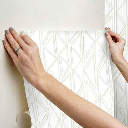 Magnolia Home Sideways Sketch Peel & Stick Wallpaper - Beige