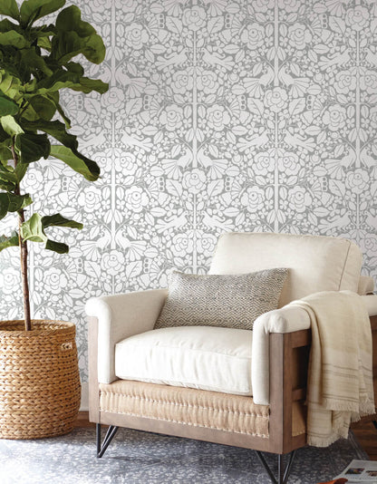 Magnolia Home Fairy Tales Peel & Stick Wallpaper - Grey
