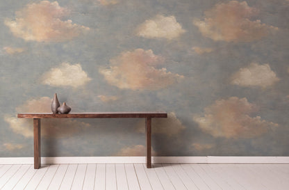 Mayflower Westerly Clouds Peel & Stick Wallpaper - Blue & Pink