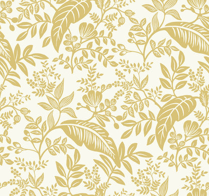 Rifle Paper Co. Canopy Wallpaper - Gold & White