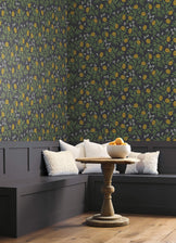 Rifle Paper Co. Peonies Wallpaper - Black & Gold – US Wall Decor