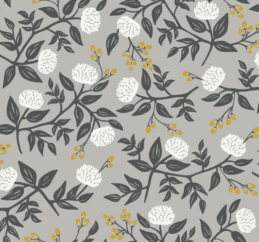 Rifle Paper Co. Peonies Wallpaper - Gray