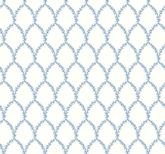 Rifle Paper Co. Laurel Wallpaper - Blue & White
