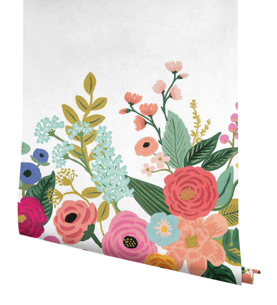 Handmade Large Navy Pink Floral Rifle Paper Co Print Make up