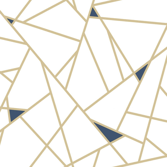 Fracture Geometric Peel & Stick Wallpaper - Gold