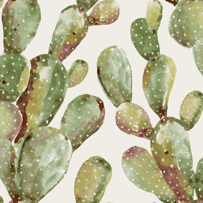 prickly pear cactus stencil Prickly Pear Cactus Peel & Stick Wallpaper